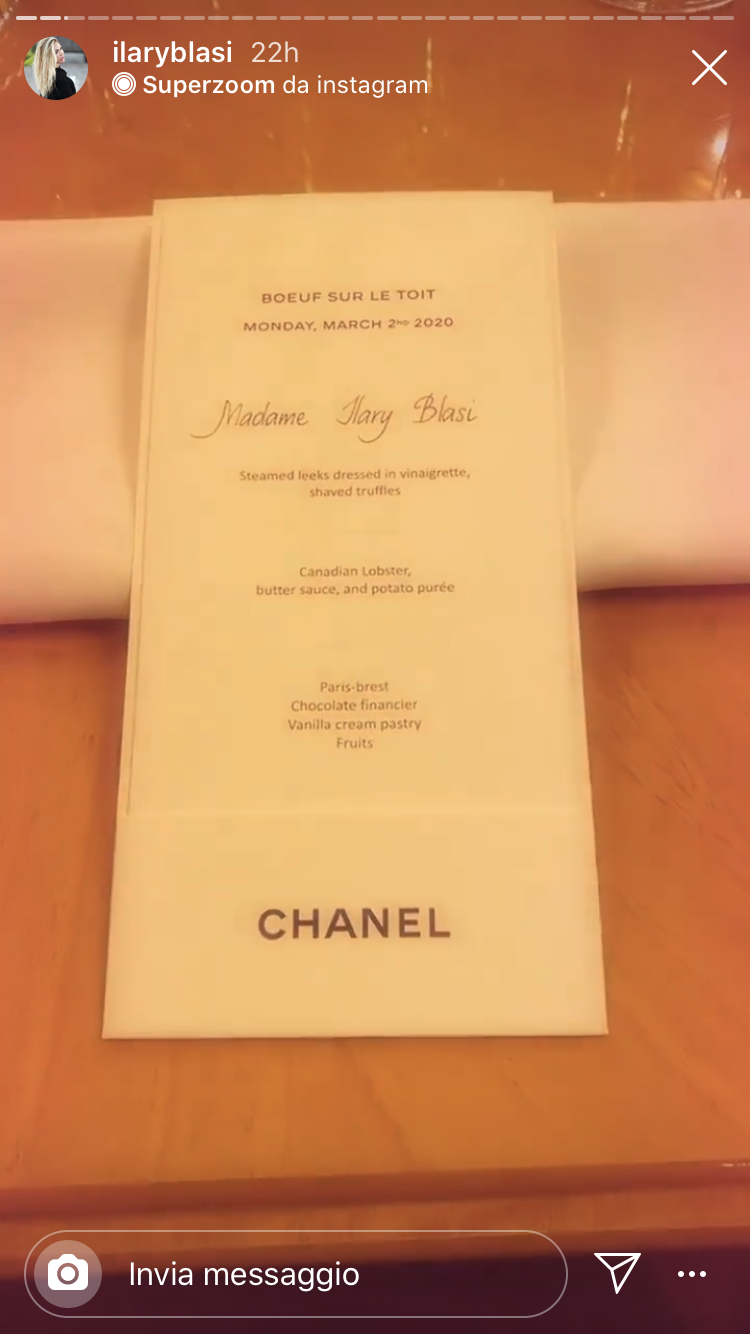 Ilary Blasi alla cena organizzata da Chanel