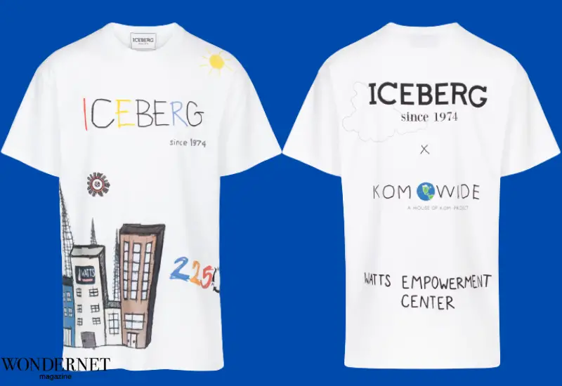 Iceberg, la T-shirt charity con Kailand Morris