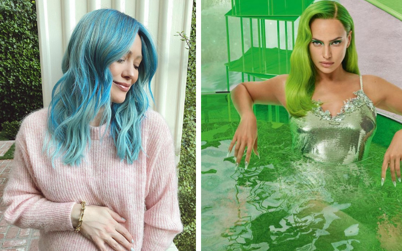 Irina Shayk e Hilary Duff, i look con capelli colorati