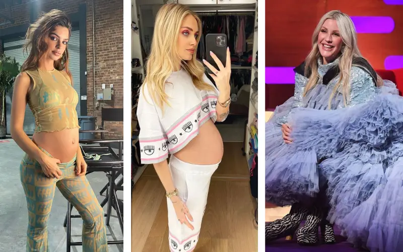 Ellie Goulding, Ratajkowski, Ferragni: look premaman