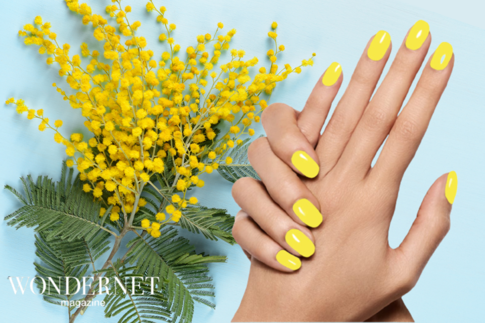 Smalto giallo il nail look per la Festa della Donna