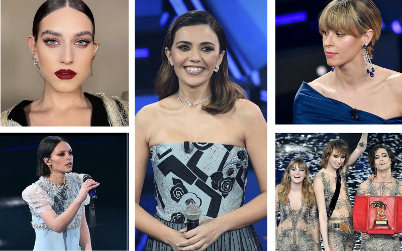 Sanremo 2021, la finale: beauty look più glamour