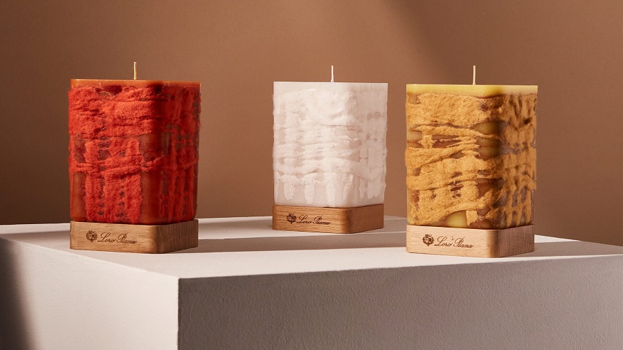 Loro Piana le nuove candele vere opere d'arte per l'inverno e le festività