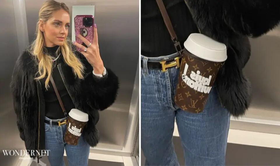 Chiara Ferragni omaggia Virgil Abloh con la borsa Coffee Cup di Vuitton