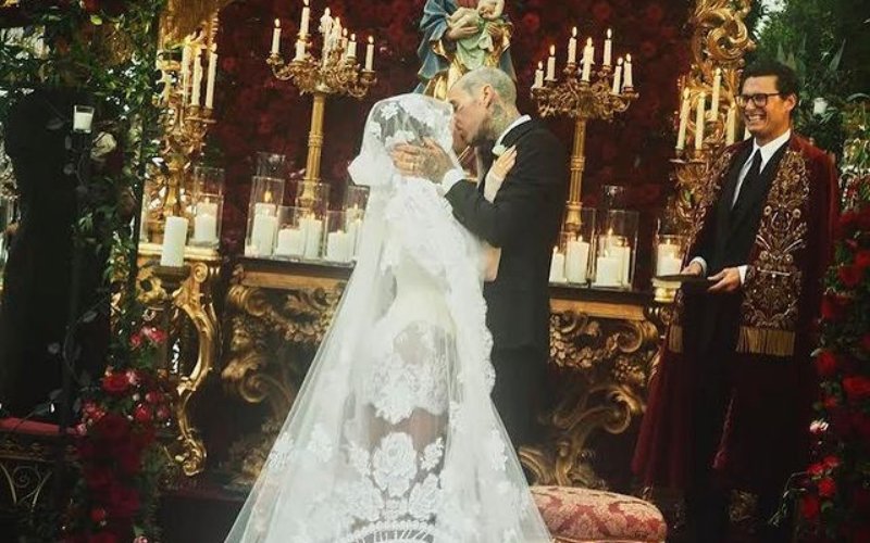 Kourtney Kardashian, le foto del matrimonio a Portofino