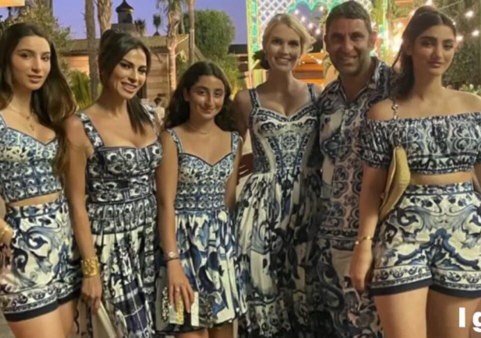Lady Kitty Spencer alla serata privata di Dolce&Gabbana in bianco e blu