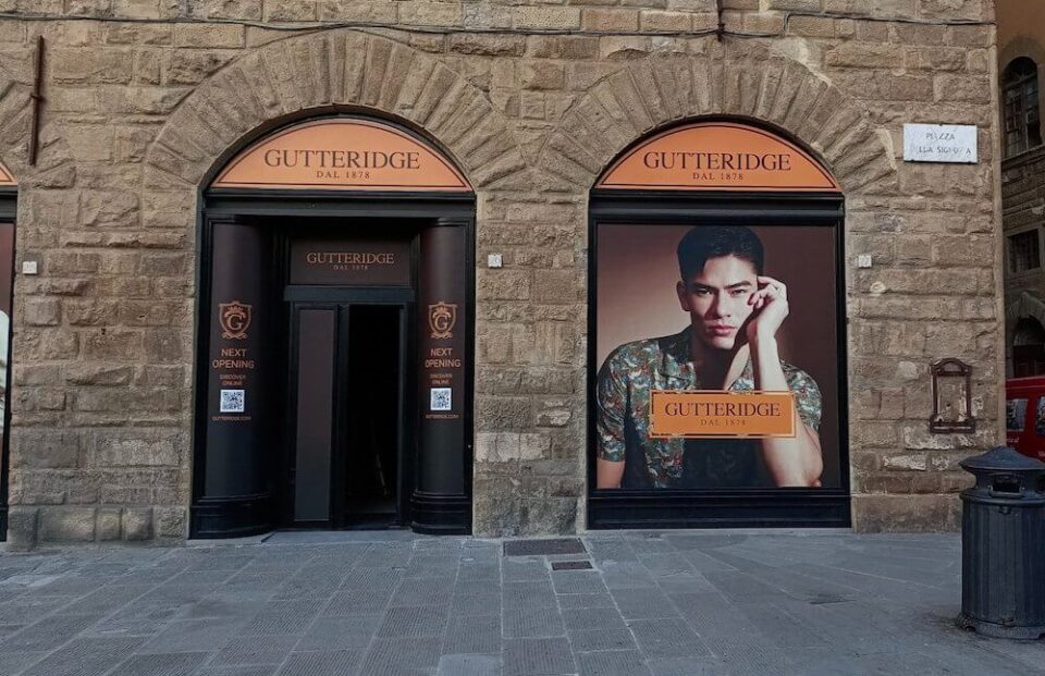 Gutteridge riapre a Firenze in piazza della Signoria