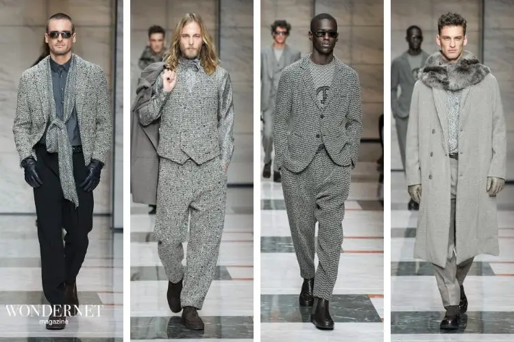 Giorgio Armani uomo FW23, sofisticata eleganza timeless