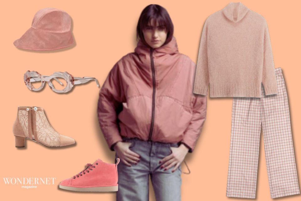 Peach Fuzz, capi e accessori moda nel colore Pantone 2024