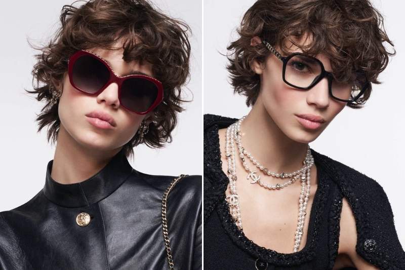 Mathilda Gvarliani con occhiali Chanel dalla collezione Eyewear Fall Winter 2025