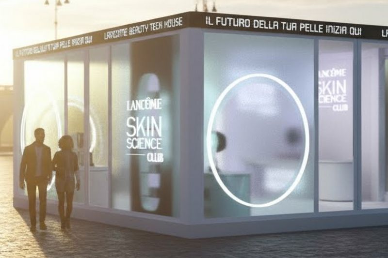 Padiglione Lancôme Skin Science Club a Roma dedicato alla skincare e alla tecnologia beauty