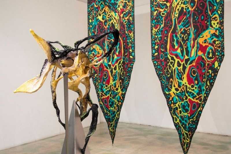 Opera esposta alla mostra CirculART 4.0 alla Fondazione Sozzani, progetto di Fondazione Pistoletto dedicato alla moda sostenibile