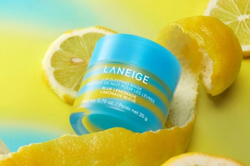 Lip Sleeping Mask Blue Lemonade di Laneige in edizione limitata con note agrumate