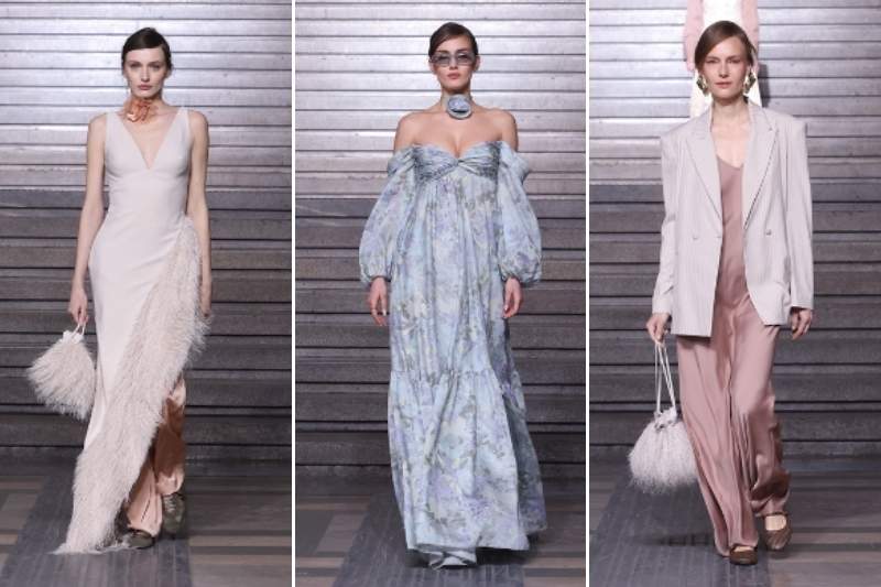 Emé Occasionwear Primavera Estate 2026 look eleganti sfilata Milano Stazione Centrale