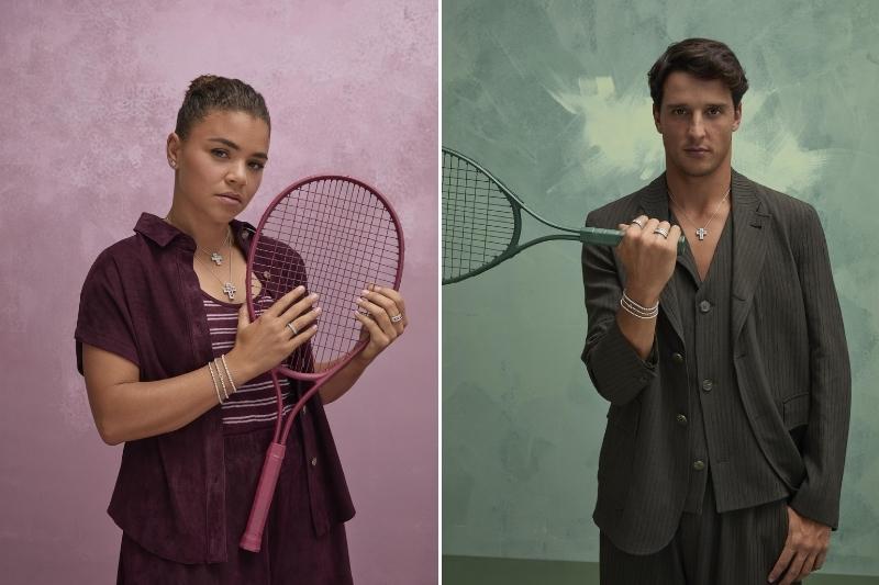 Jasmine Paolini e Luciano Darderi protagonisti della campagna Damiani dedicata al tennis bracelet