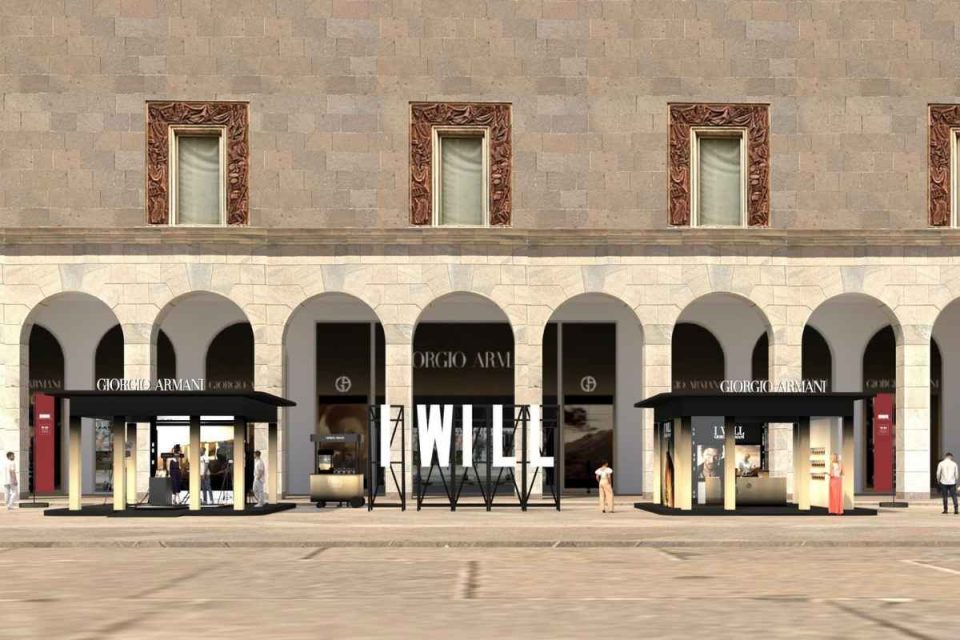 Armani Beauty I Will, il movie set in Piazza Duomo a Milano
