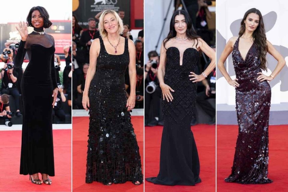 Maria Borges, Valeria Bruni Tedeschi, Elisabetta Franchi e Gabrielle Caunesil sul red carpet della sesta serata di Venezia 83