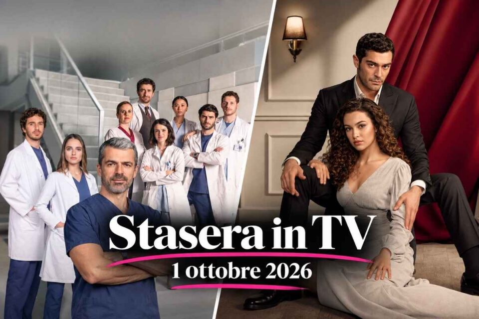 Stasera in TV 1 ottobre 2026, DOC 4 su Rai 1 e Racconto di una notte su Canale 5